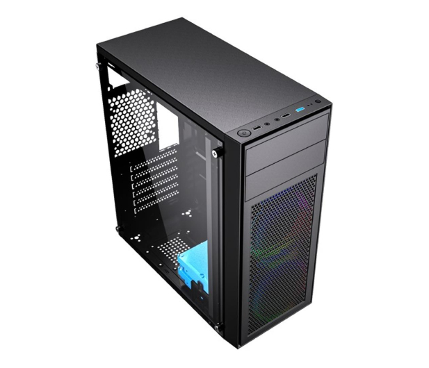 GEMBIRD Midi Tower Fornax M100RGB ATX wentylatory RGB Czarna CCC-FC-M100RGB - 1184606 - zdjęcie 5
